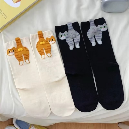 Cute 3D Ball Cat Socks