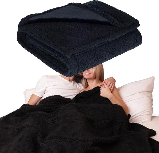 Waterproof Plush Throw Blanket — Reversible Protection for Sofa, Bed, and Furniture