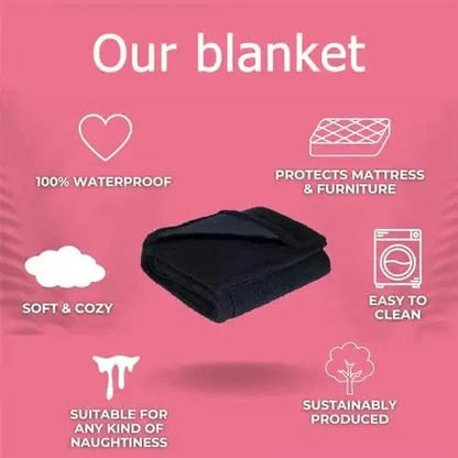 Waterproof Plush Throw Blanket — Reversible Protection for Sofa, Bed, and Furniture
