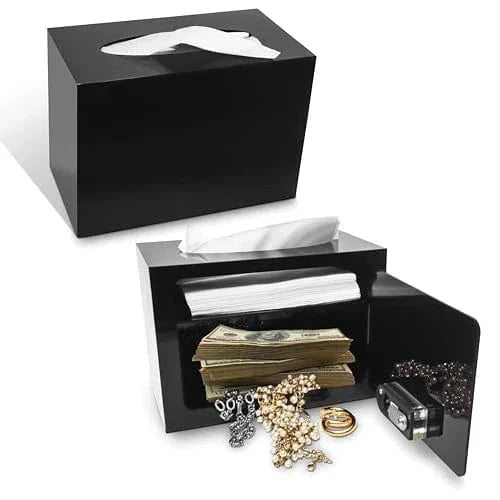 Hidden Safe Tissue Box — Discreet Storage with Dual Compartments