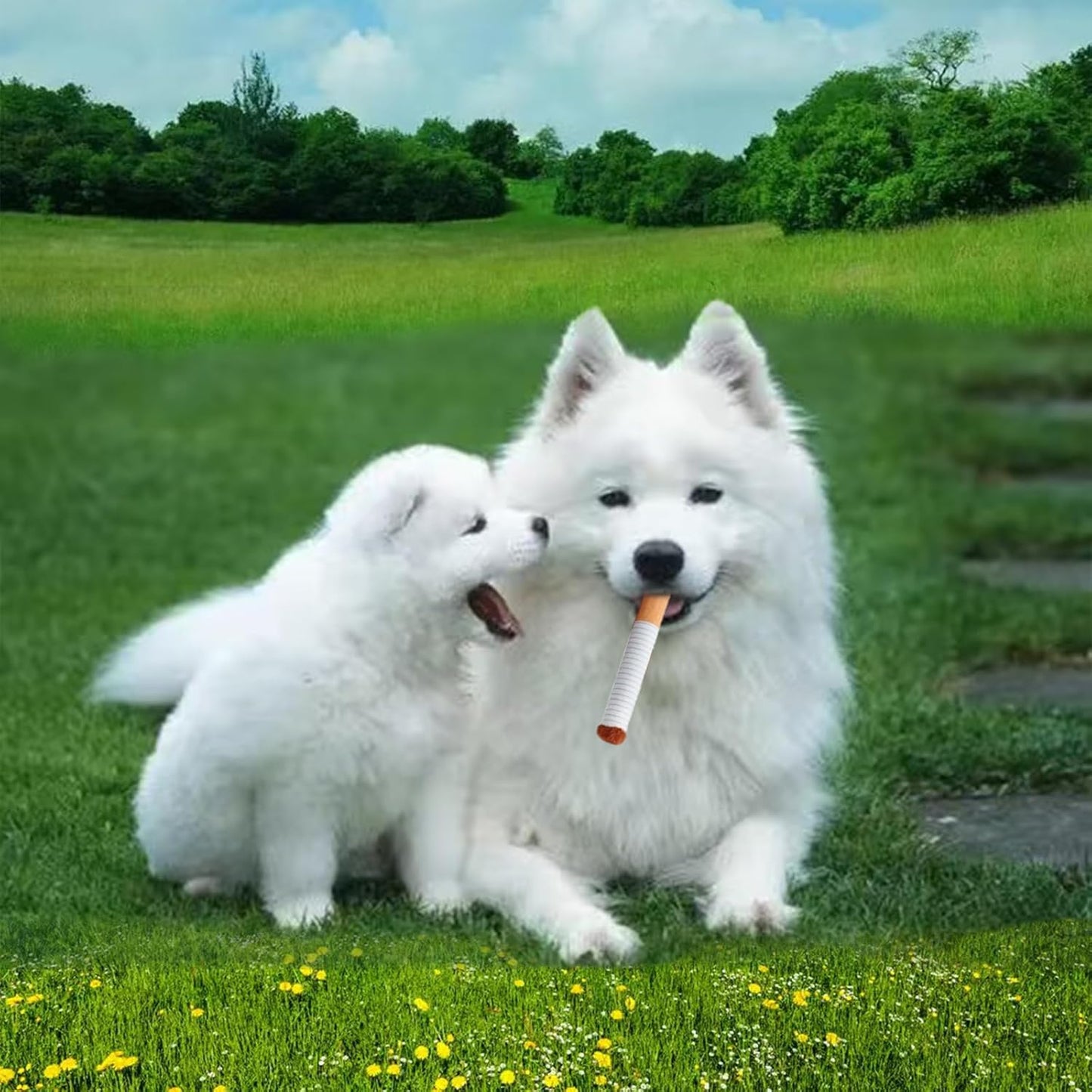 Cigarette Dog Chew Toy (3-Piece Set)