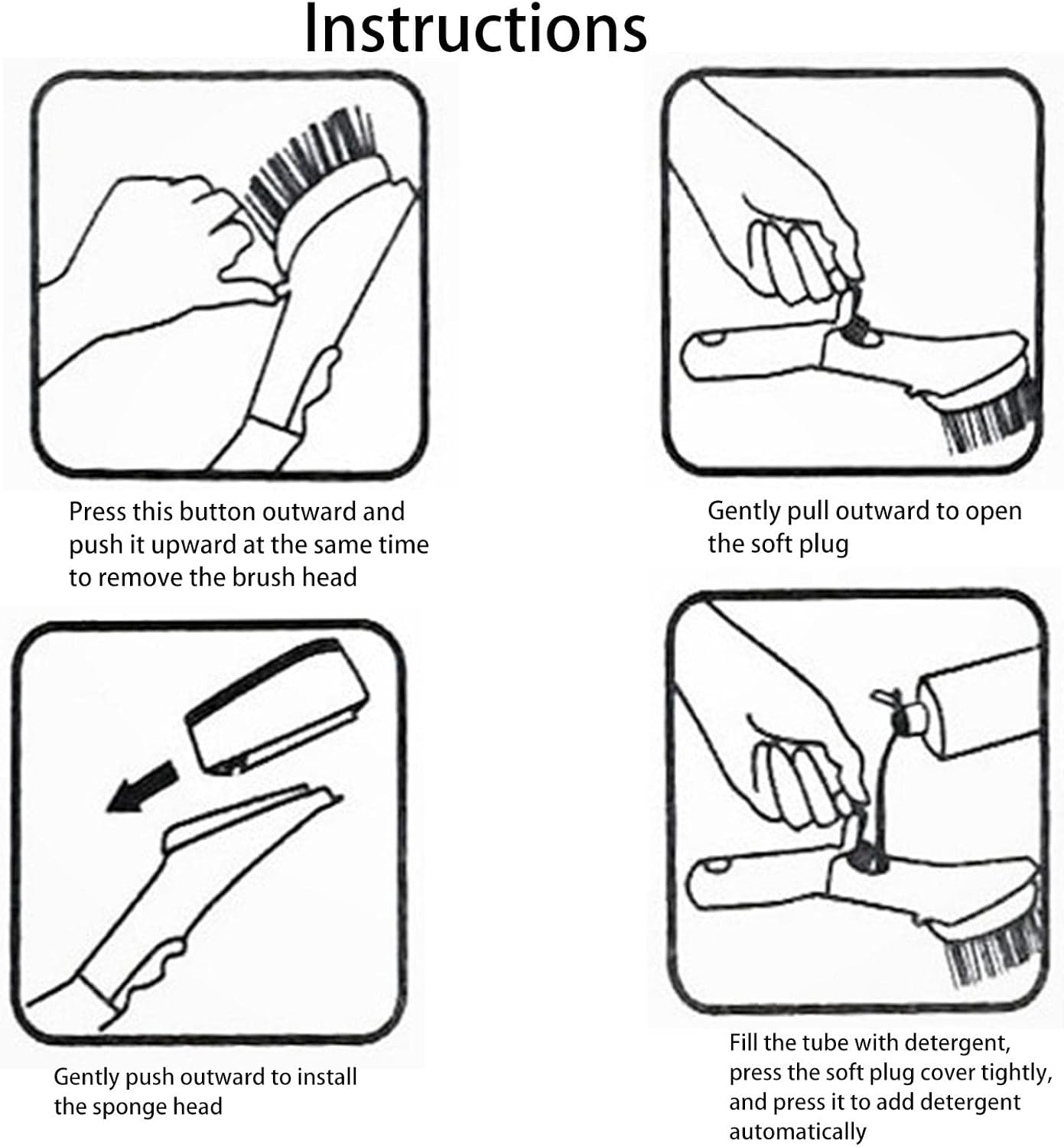 Soap Dispensing Dish Brush with Long Handle