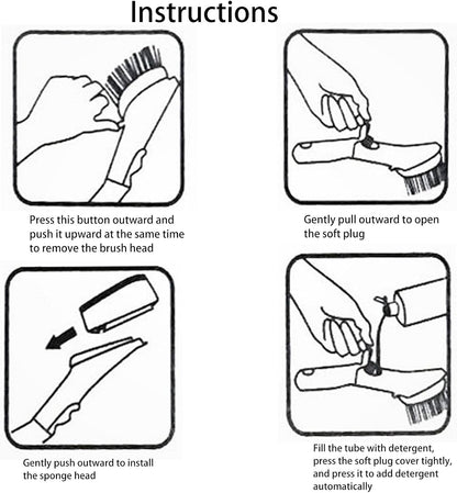 Soap Dispensing Dish Brush with Long Handle